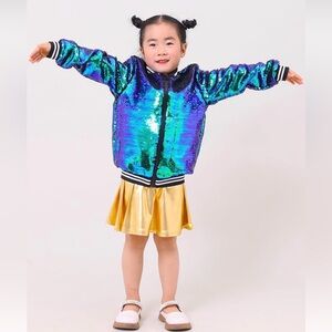 Amazon Kids Sequin Jacket in Blue and Gold